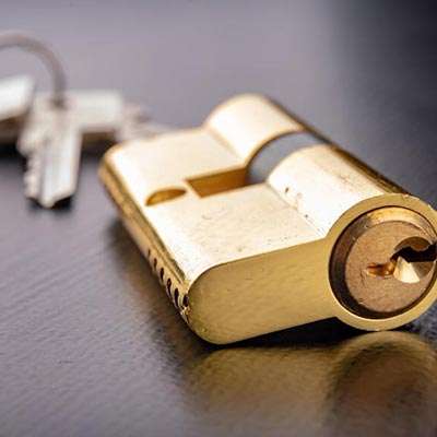 residential door lock and keys